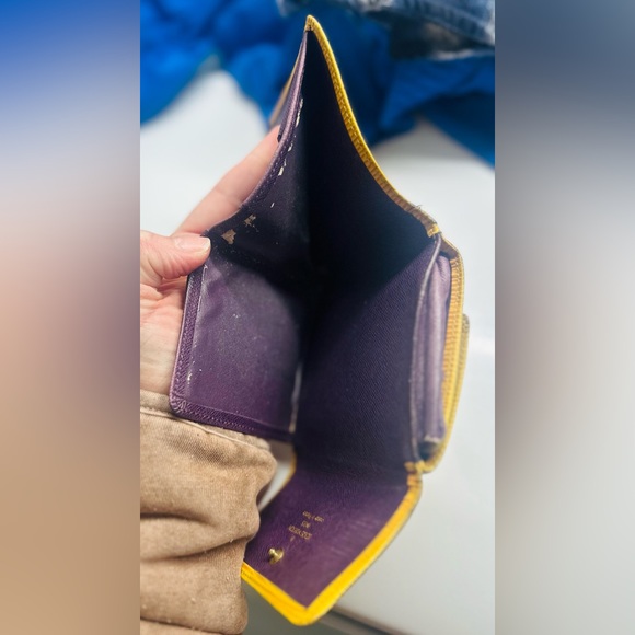 CUSTOM Louis Vuitton Epi 2 Snap Wallet ANTIQUE BRONZE Athentic - Picture 9 of 12